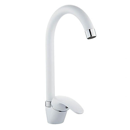 Miscelatore Canna Alta Bianco  52942 Doppio Foro Monocomando Rubinetteria