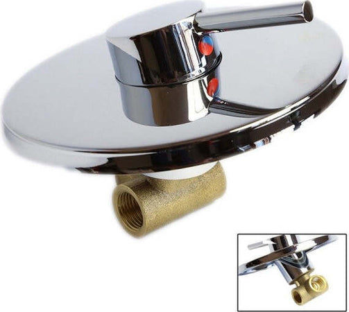 Miscelatore-Doccia-Da-Incasso-Monocomando-Bagno-A-Muro-Tondo-Cromato