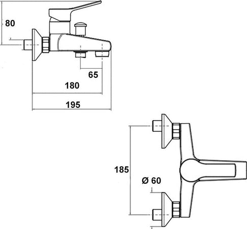 Miscelatore Esterno Vasca Con Deviatore Rubinetto Monocomando Cromato Fai da te/Attrezzature per cucine e bagni/Attrezzature per bagni/Rubinetti per docce e vasche da bagno e parti/Rubinetti per vasca Ogomondo - Martina Franca, Commerciovirtuoso.it