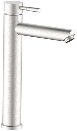 Miscelatore lavabo alto in acciaio inox
