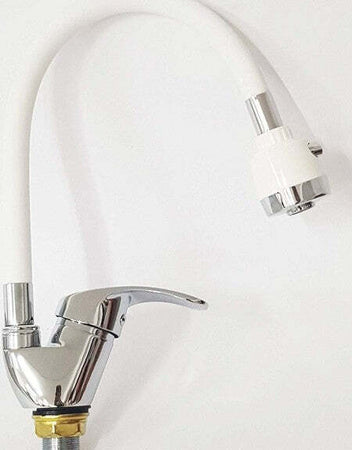 Miscelatore Lavello Easy_52850a Bianco Cromato Lavandino Doccetta Flessibile 360 Fai da te/Attrezzature per cucine e bagni/Impianti per la cucina/Rubinetti da cucina/Rubinetti per lavelli da cucina Trade Shop italia - Napoli, Commerciovirtuoso.it