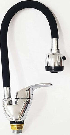 Miscelatore-Lavello-Colore-Nero-Cromato-Lavandino-Doccetta-Flessibile-Girevole