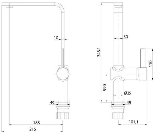 Miscelatore lavello cucina completo, moderno