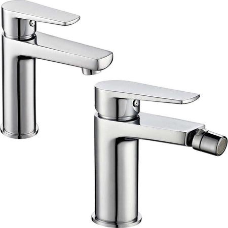 Miscelatore Rubinetto Bidet Cromato + Miscelatore Rubinetto Lavabo Cromato Bagno Casa Fai da te/Attrezzature per cucine e bagni/Attrezzature per bagni/Rubinetti per lavandini bagno Ogomondo - Martina Franca, Commerciovirtuoso.it