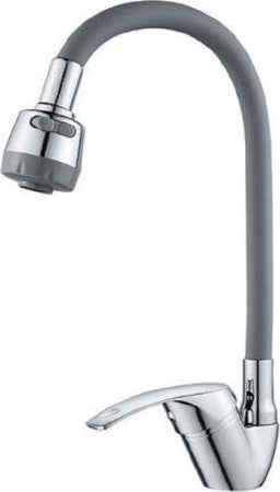 Miscelatore-Rubinetto-Lavello-Cucina-Canna-Flessibile-Rompigetto-Grigio-79914
