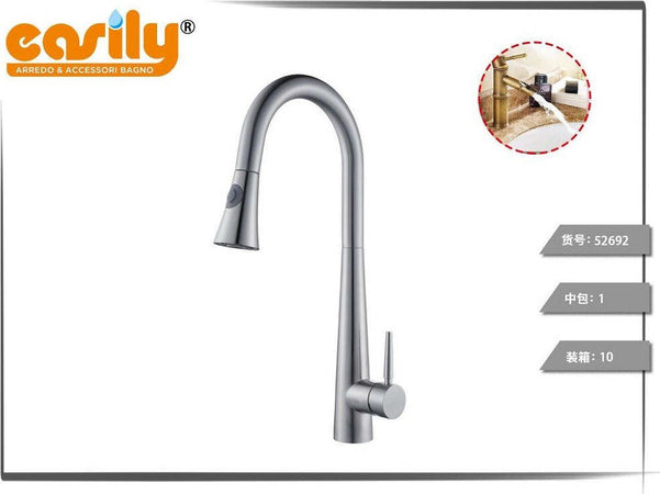 Miscelatore Rubinetto Monocomando Lavello Cucina Con Doccetta A Canna Alta 52692 Fai da te/Attrezzature per cucine e bagni/Impianti per la cucina/Rubinetti da cucina/Rubinetti per lavelli da cucina Trade Shop italia - Napoli, Commerciovirtuoso.it