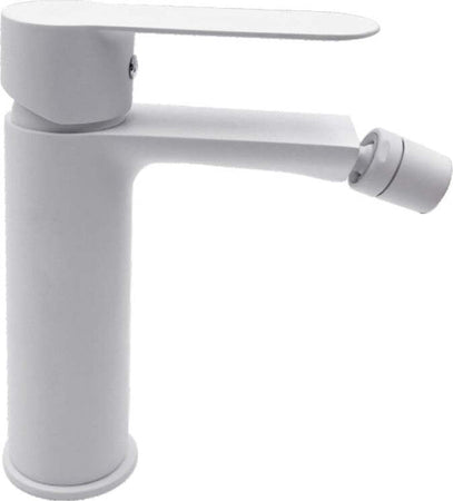 Miscelatore-Rubinetto-Oceania-per-Bidet-in-Ottone-Colore-Bianco-Opaco-con-Piletta