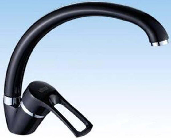 Miscelatore-Rubinetto-Per-Lavello-Lavandino-Cucina-Monocomando-Colore-Nero-Capri