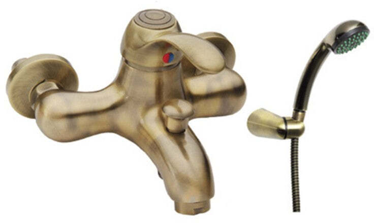 Miscelatore vasca completo bronzato vecchio ottone