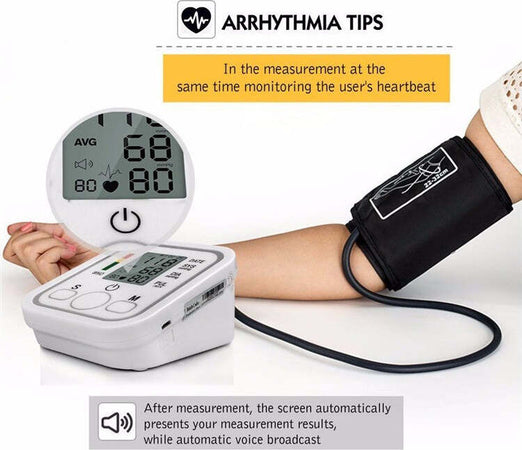 Misuratore-Di-Pressione-Da-Braccio-Automatico-Sfigmomanometro-Aritmia