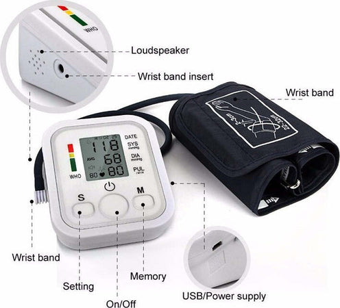 Misuratore-Di-Pressione-Da-Braccio-Automatico-Sfigmomanometro-Aritmia
