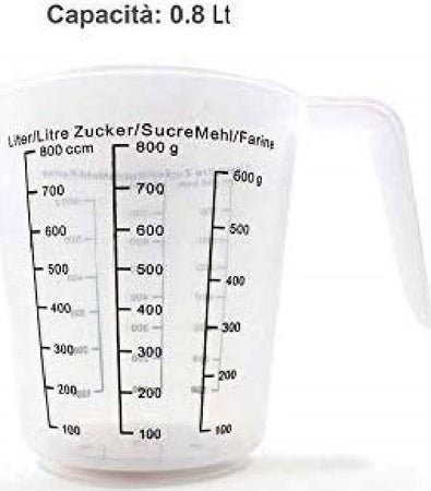 Misurino Dosatore 800ml Con Scala Graduata Plastica Recipiente Precisione Liquidi Casa, arredamento e bricolage > Cucina > Dosatori Trade Shop italia - Napoli, Commerciovirtuoso.it