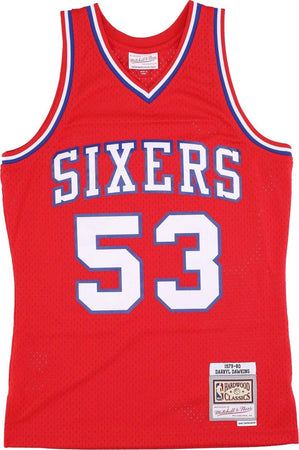 MITCHELL-&-NESS-Canotta-Basket-Uomo-Nba-Dark-Jersey-Hardwood-Classics-No-53-Darryl-Dawkins-1979-80-Phi76e-Original-Team-Colors-da-uomo