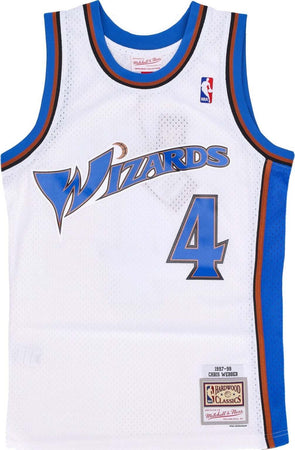 MITCHELL-&-NESS-Canotta-Basket-Uomo-Nba-Home-Jersey-Hardwood-Classics-No-4-Chris-Webber-1997-98-Waswiz-White/original-Team-Colors-da-uomo