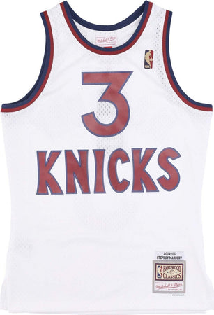 MITCHELL-&-NESS-Canotta-Basket-Uomo-Nba-Hwc-Jersey-2004-No-3-Stephon-Marbury-Neykni-White/original-Team-Colors-da-uomo