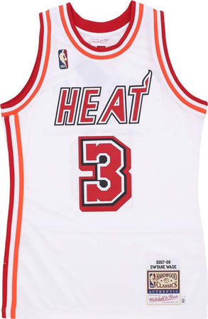 MITCHELL-&-NESS-Canotta-Basket-Uomo-Nba-Hwc-Jersey-2007-No-3-Dwyane-Wade-Miahea-White/original-Team-Colors-da-uomo