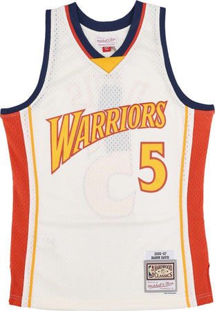 MITCHELL-&-NESS-Canotta-Basket-Uomo-Nba-Off-White-Team-Color-Swingman-Jersey-Hardwood-Classics-2006-No-5-Baron-Davis-Golwar-Off-White-da-uomo
