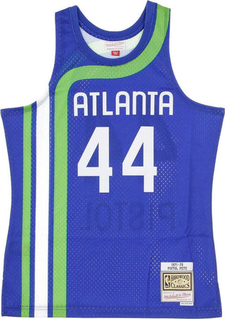MITCHELL-&-NESS-Canotta-Basket-Uomo-Nba-Swingman-Jersey-Pete-Maravich-No.44-1971-72-Atlhaw-Road-Original-Team-Colors-da-uomo