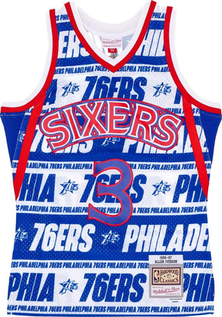 MITCHELL-&-NESS-Canotta-Basket-Uomo-Nba-Teamwrap-Swingman-Jersey-Hardwood-Classics-No-3-Allen-Iverson-1996-97-Phi76e-Blue-da-uomo