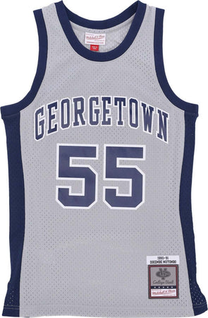 MITCHELL-&-NESS-Canotta-Basket-Uomo-Ncaa-Swingman-Jersey-No-55-Dikembe-Mutombo-Geohoy-Chrome-da-uomo