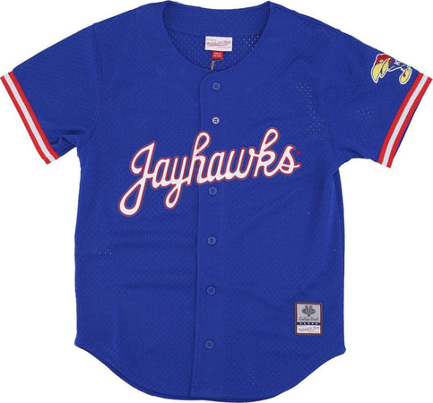 MITCHELL-&-NESS-Casacca-Bottoni-Uomo-Ncaa-On-the-Clock-Mesh-Button-Front-Kanjay-Royal-da-uomo