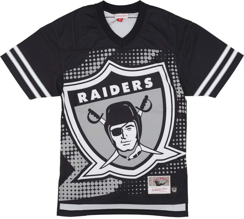 MITCHELL-&-NESS-Casacca-Football-Americano-Uomo-Nfl-Big-Face-7.0-Fashion-Jersey-Oakrid-Black-da-uomo