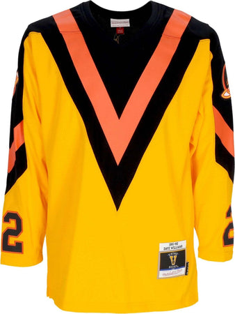 MITCHELL-&-NESS-Casacca-Hockey-Uomo-Nhl-Yellow-Jersey-1981-No-22-Williams-Vancan-Yellow-da-uomo