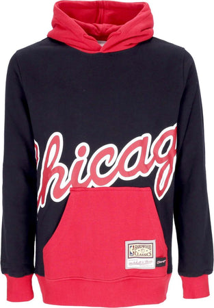 MITCHELL-&-NESS-Felpa-Cappuccio-Uomo-Nba-Big-Face-Hoodie-5.0-Hardwood-Classics-Chibul-Black-da-uomo