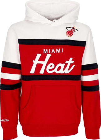 MITCHELL-&-NESS-Felpa-Cappuccio-Uomo-Nba-Head-Coach-Hoodie-Miahea-Original-Team-Colors-da-uomo