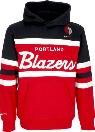 MITCHELL-&-NESS-Felpa-Cappuccio-Uomo-Nba-Head-Coach-Hoodie-Porbla-Original-Team-Colors-da-uomo