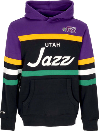 MITCHELL-&-NESS-Felpa-Cappuccio-Uomo-Nba-Head-Coach-Hoodie-Utajaz-Original-Team-Colors-da-uomo