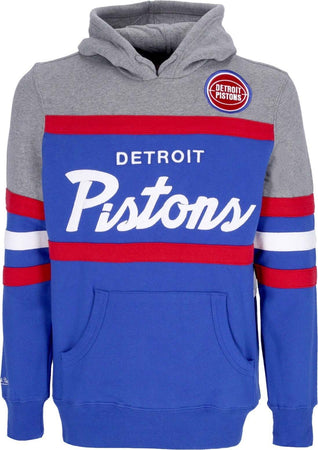 MITCHELL-&-NESS-Felpa-Cappuccio-Uomo-Nba-Headcoach-Hoodie-Hardwood-Classics-Detpis-Royal-da-uomo