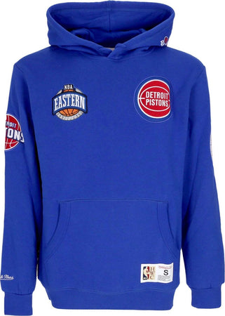 MITCHELL-&-NESS-Felpa-Cappuccio-Uomo-Nba-Hometown-Fleece-Hoodie-Detpis-Royal-da-uomo