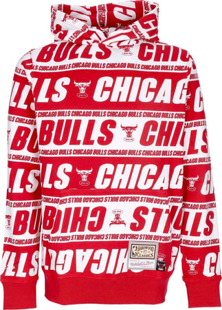 MITCHELL-&-NESS-Felpa-Cappuccio-Uomo-Nba-Teamwrap-Hoodie-Hardwood-Classics-Chibul-Red-da-uomo