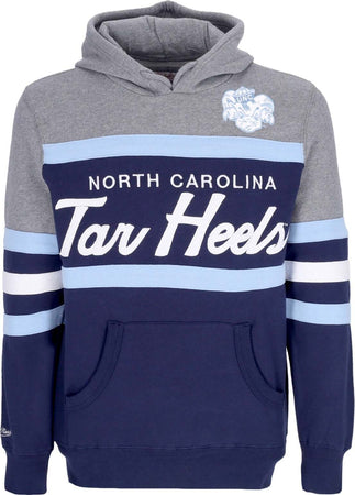 MITCHELL-&-NESS-Felpa-Cappuccio-Uomo-Ncaa-Headcoach-Hoodie-Unchee-Navy-da-uomo