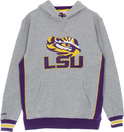 MITCHELL-&-NESS-Felpa-Cappuccio-Uomo-Ncaa-Pinnacle-Heavyweight-Fleece-Hoodie-Loutig-Purple/yellow-da-uomo