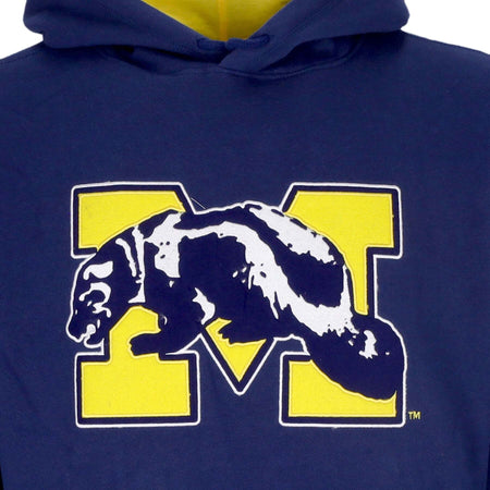 MITCHELL-&-NESS-Felpa-Cappuccio-Uomo-Ncaa-Team-Origins-Fleece-Hoodie-Micwol-Navy-da-uomo