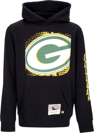 MITCHELL-&-NESS-Felpa-Cappuccio-Uomo-Nfl-Big-Face-7.0-Hoodie-Grepac-Black-da-uomo