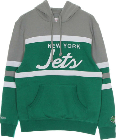 MITCHELL-&-NESS-Felpa-Cappuccio-Uomo-Nfl-Head-Coach-Hoody-Neyjet-Original-Team-Colors-da-uomo