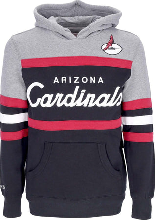 MITCHELL-&-NESS-Felpa-Cappuccio-Uomo-Nfl-Headcoach-Hoodie-Aricar-Black-da-uomo