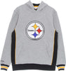 MITCHELL-&-NESS-Felpa-Cappuccio-Uomo-Nfl-Pinnacle-Heavyweight-Fleece-Hoodie-Pitste-Grey-Heather/original-Team-Colors-da-uomo