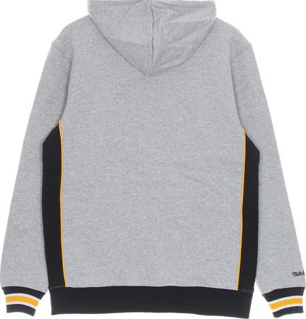 MITCHELL-&-NESS-Felpa-Cappuccio-Uomo-Nfl-Pinnacle-Heavyweight-Fleece-Hoodie-Pitste-Grey-Heather/original-Team-Colors-da-uomo