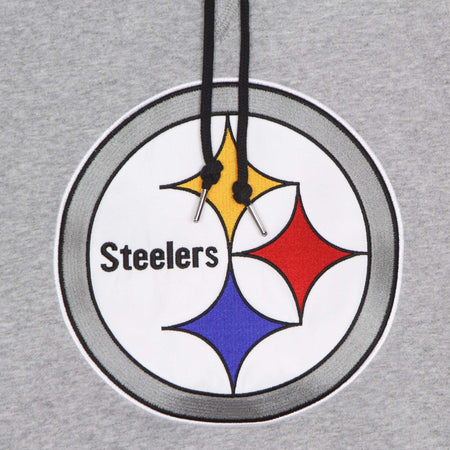 MITCHELL-&-NESS-Felpa-Cappuccio-Uomo-Nfl-Pinnacle-Heavyweight-Fleece-Hoodie-Pitste-Grey-Heather/original-Team-Colors-da-uomo