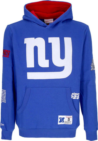 MITCHELL-&-NESS-Felpa-Cappuccio-Uomo-Nfl-Team-Origins-Fleece-Hoodie-Neygia-Royal-da-uomo