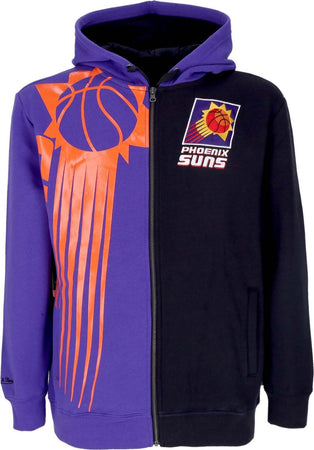 MITCHELL-&-NESS-Felpa-Cappuccio-Zip-Uomo-Nba-Full-Zip-Fleece-2.0-Phosun-Black-da-uomo