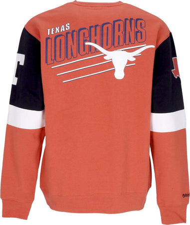 MITCHELL-&-NESS-Felpa-Girocollo-Uomo-Ncaa-All-Over-Crew-3.0-Texagg-Original-Team-Colors-da-uomo