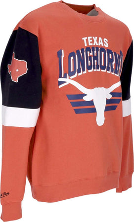 MITCHELL-&-NESS-Felpa-Girocollo-Uomo-Ncaa-All-Over-Crew-3.0-Texagg-Original-Team-Colors-da-uomo