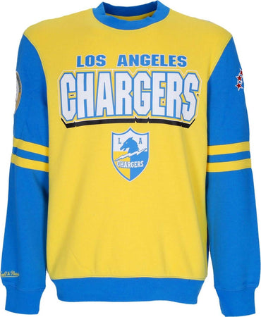 MITCHELL-&-NESS-Felpa-Girocollo-Uomo-Nfl-All-Over-Crew-2.0-Loscha-Original-Team-Colors-da-uomo