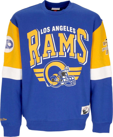 MITCHELL-&-NESS-Felpa-Girocollo-Uomo-Nfl-All-Over-Crew-3.0-Losram-Original-Team-Colors-da-uomo