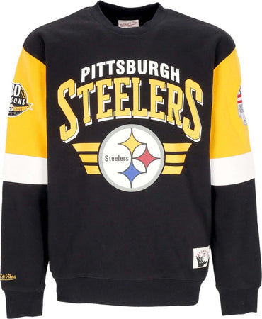 MITCHELL-&-NESS-Felpa-Girocollo-Uomo-Nfl-All-Over-Crew-3.0-Pitste-Original-Team-Colors-da-uomo